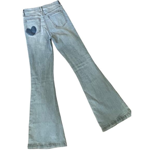 Altr’d State high rise wide leg button fly faded heart jeans 28/7 - Picture 1 of 10
